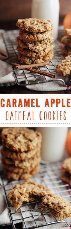 Caramel Apple Oatmeal Cookies