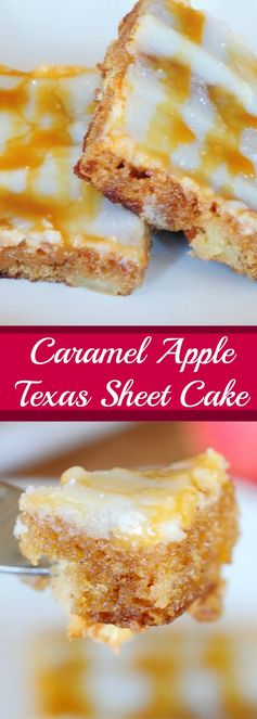 Caramel Apple Texas Sheet Cake