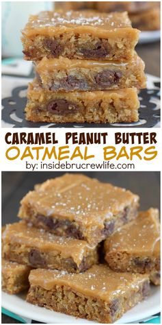 Caramel Peanut Butter Oatmeal Bars