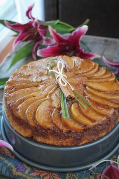 Cardamom Caramel Pear Upside Down Cake