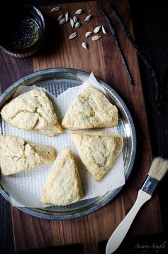 Cardamom Vanilla Cream Scones