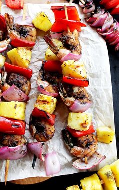 Caribbean Shrimp Pineapple Kabobs