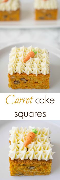 Carrot cake squares