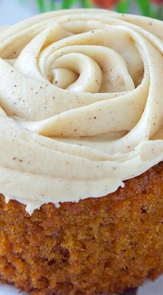 Carrot Cupcakes w/ Cream Cheese Brown Sugar Frosting