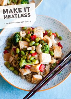 Cashew Tofu Quinoa Bowls