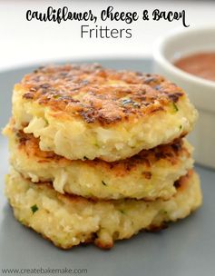 Cauliflower Cheese and Bacon Fritters