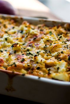 Cauliflower Gratin With Goat Cheese Topping