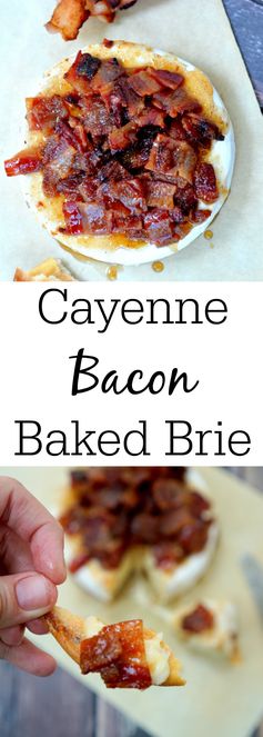 Cayenne Bacon Baked Brie