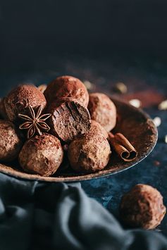 Chai-Infused Fine Chocolate Truffles (Vegan