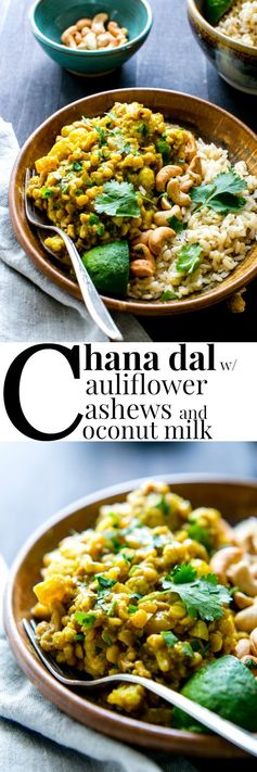 Chana Dal with Cauliflower and Coconut Milk