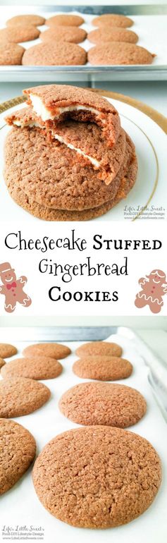 Cheesecake Stuffed Gingerbread Cookies