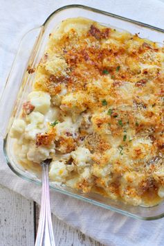 Cheesy Cauliflower Gratin with Bacon