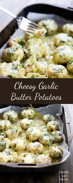 Cheesy Garlic Butter Baby Potatoes