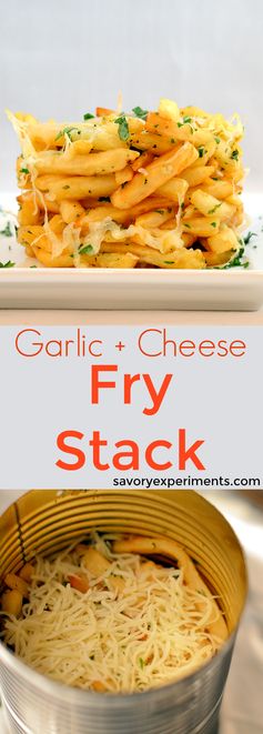 Cheesy Garlic Fry Stack