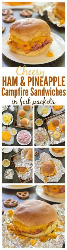 Cheesy Ham and Pineapple Sandwiches