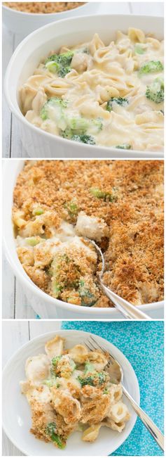 Cheesy Shells with Broccoli and Chicken