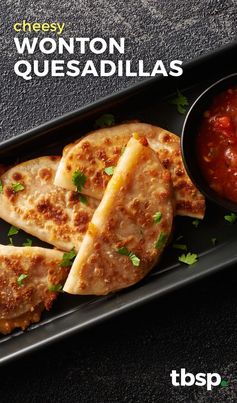 Cheesy Wonton Quesadillas