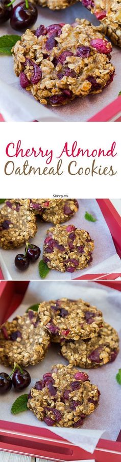 Cherry Almond Oatmeal Cookies