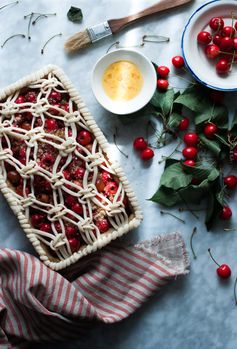 Cherry & White Balsamic Slab Pie