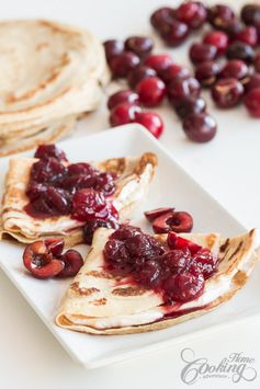 Cherry and Cream Cheese Crepes