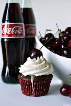 Cherry Coke Float Cupcakes