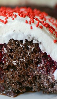 Cherry Coke Poke Cake