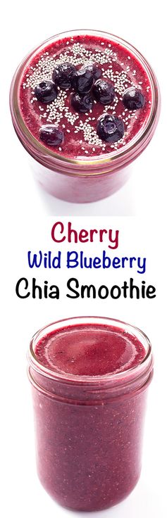 Cherry Wild Blueberry Chia Smoothie