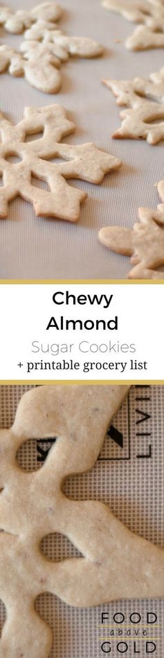 Chewy Almond Sugar Cookies