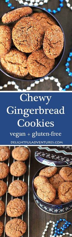 Chewy Vegan Gluten Free Gingerbread Cookies