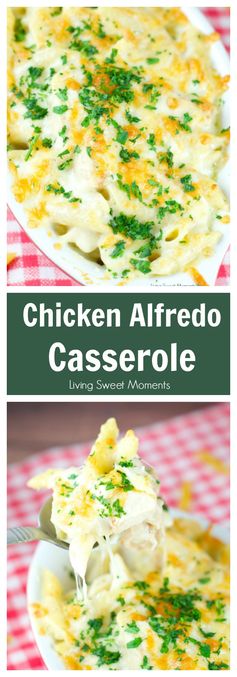 Chicken Alfredo Baked Pasta