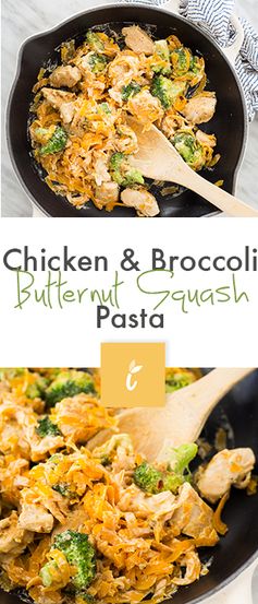 Chicken and Broccoli Butternut Squash Pasta