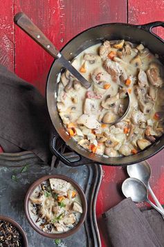 Chicken and Mushroom Stew with Wild Rice