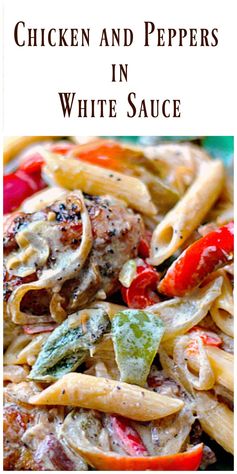 Chicken and Peppers in White Sauce