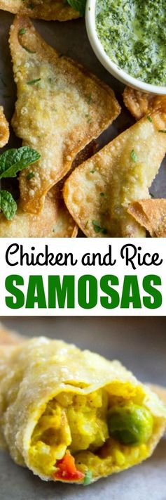 Chicken and Rice Samosas