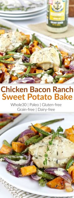 Chicken Bacon Ranch Sweet Potato Bake