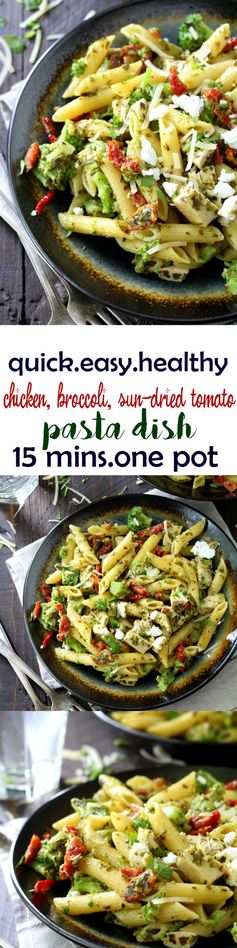 Chicken, Broccoli, Sun-Dried Tomato One Pot Pasta Meal