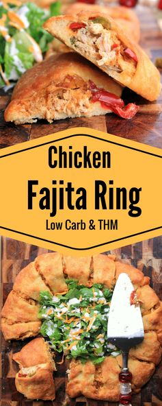 Chicken Fajita Ring, Low Carb and Gluten Free