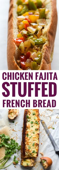 Chicken Fajita Stuffed French Bread