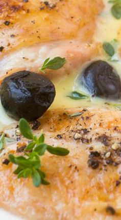 Chicken in Lemon Sauce with Olives