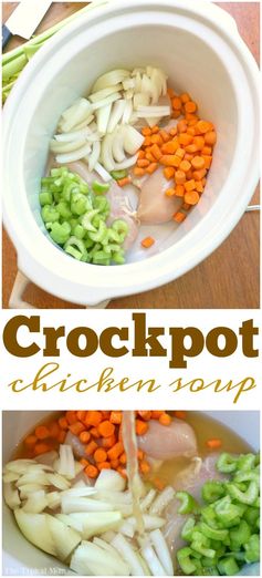 Chicken soup in the crockpot