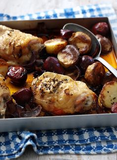 Chicken with chorizo and potatoes