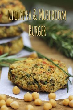 Chickpea & Mushroom Burger (vegan, gluten-free