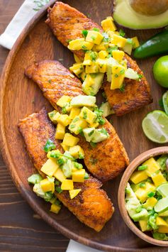 Chili Lime Salmon with Avocado Mango Salsa