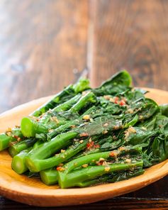 Chinese Broccoli with Garlicky Ginger Miso