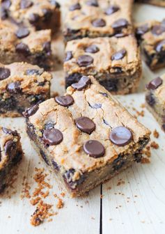 Chocolate & Peanut Butter Chickpea Cookie Bars – Gluten Free & Vegan