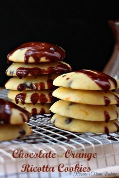 Chocolate and orange ricotta cookies