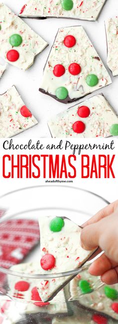 Chocolate and Peppermint Christmas Bark