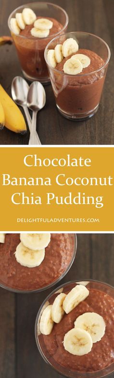 Chocolate Banana Coconut Chia Pudding