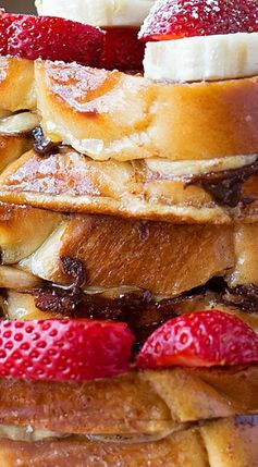 Chocolate Banana Stuffed French Toast