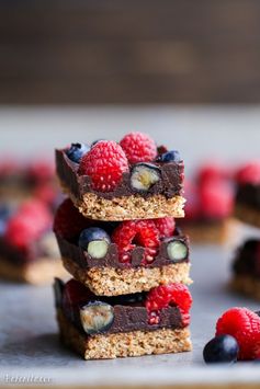 Chocolate Berry Bars (Paleo + Vegan